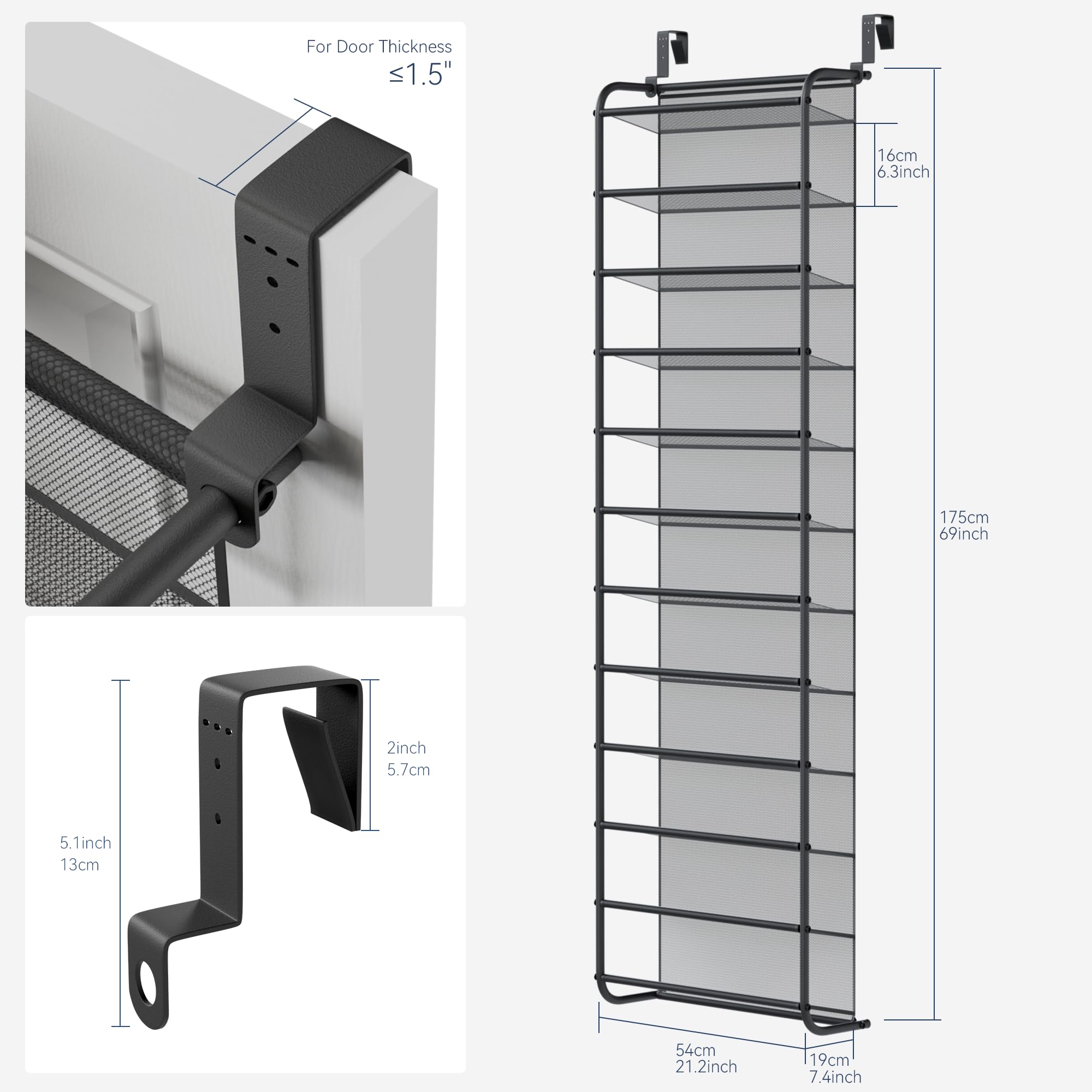 Whitmor 12-tier hanging rack demonstrates accessible, vertical shoe storage