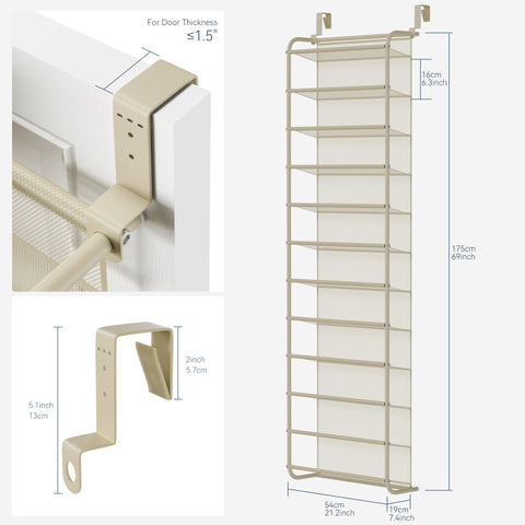 Whitmor 12-tier rack fully loaded with sneakers and heels for organized selection.