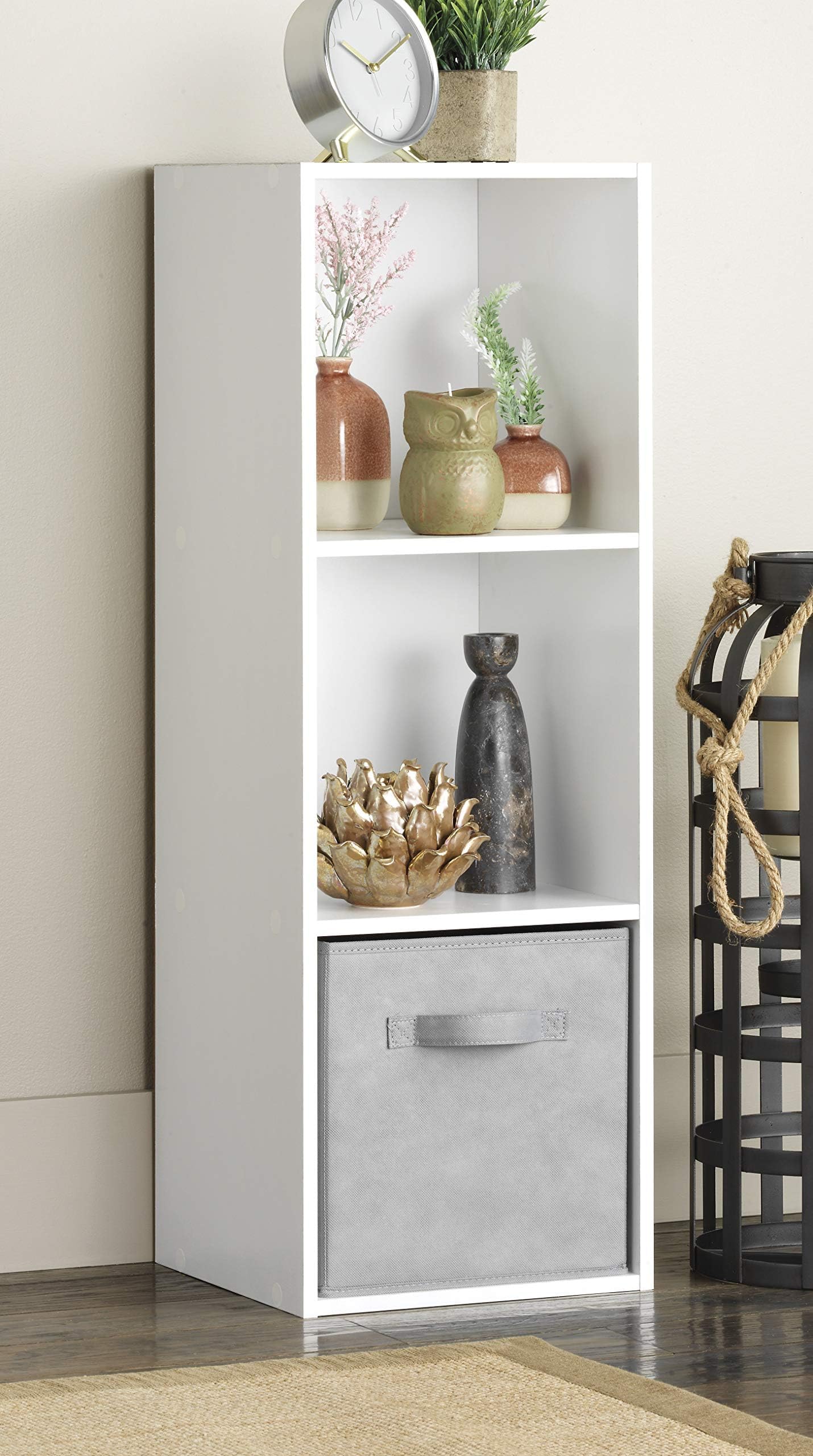 Whitmor 3 Cube Storage Organizer back panel detail highlighting stability features