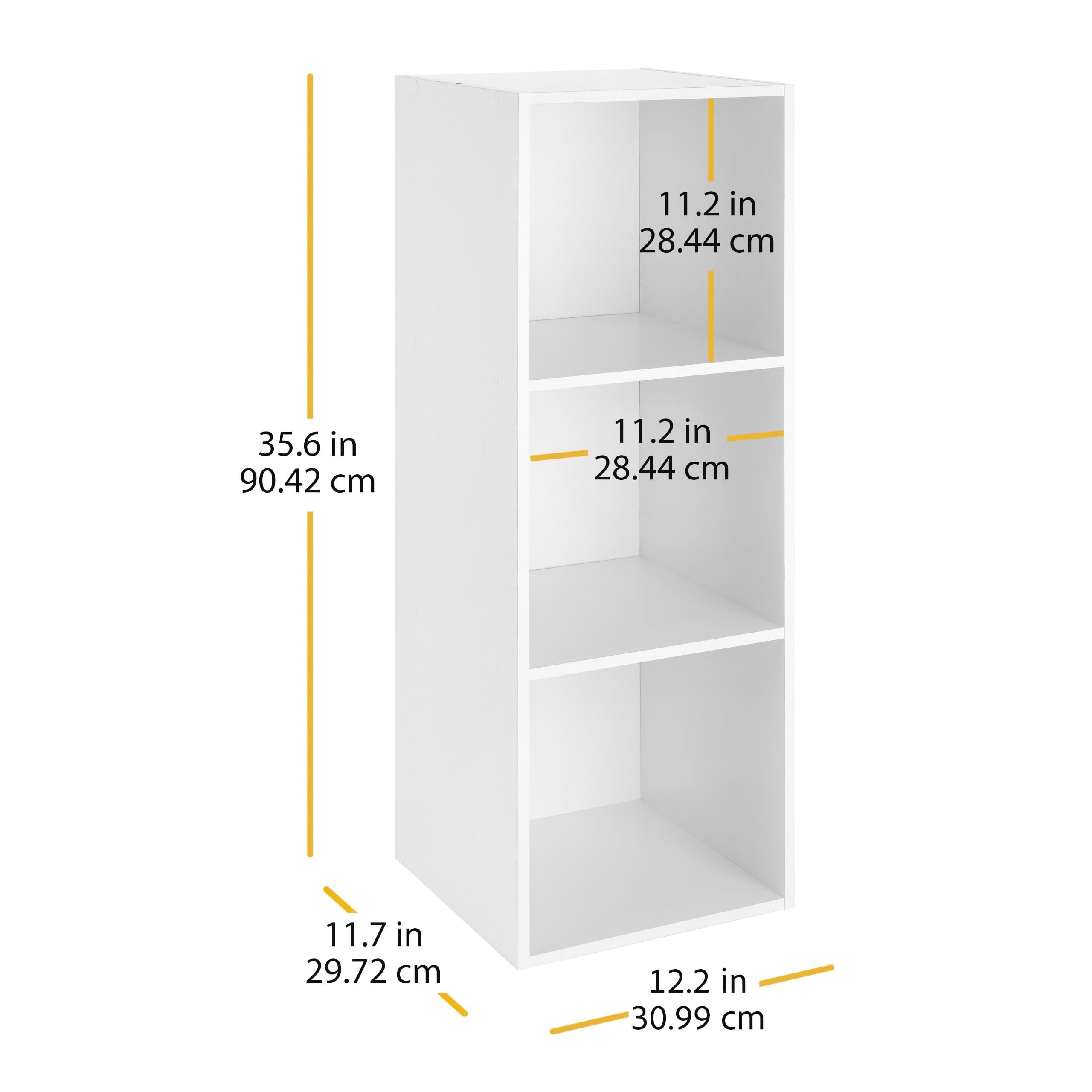 Whitmor 3 Cube Storage Organizer white cubes displayed for quick access and organization