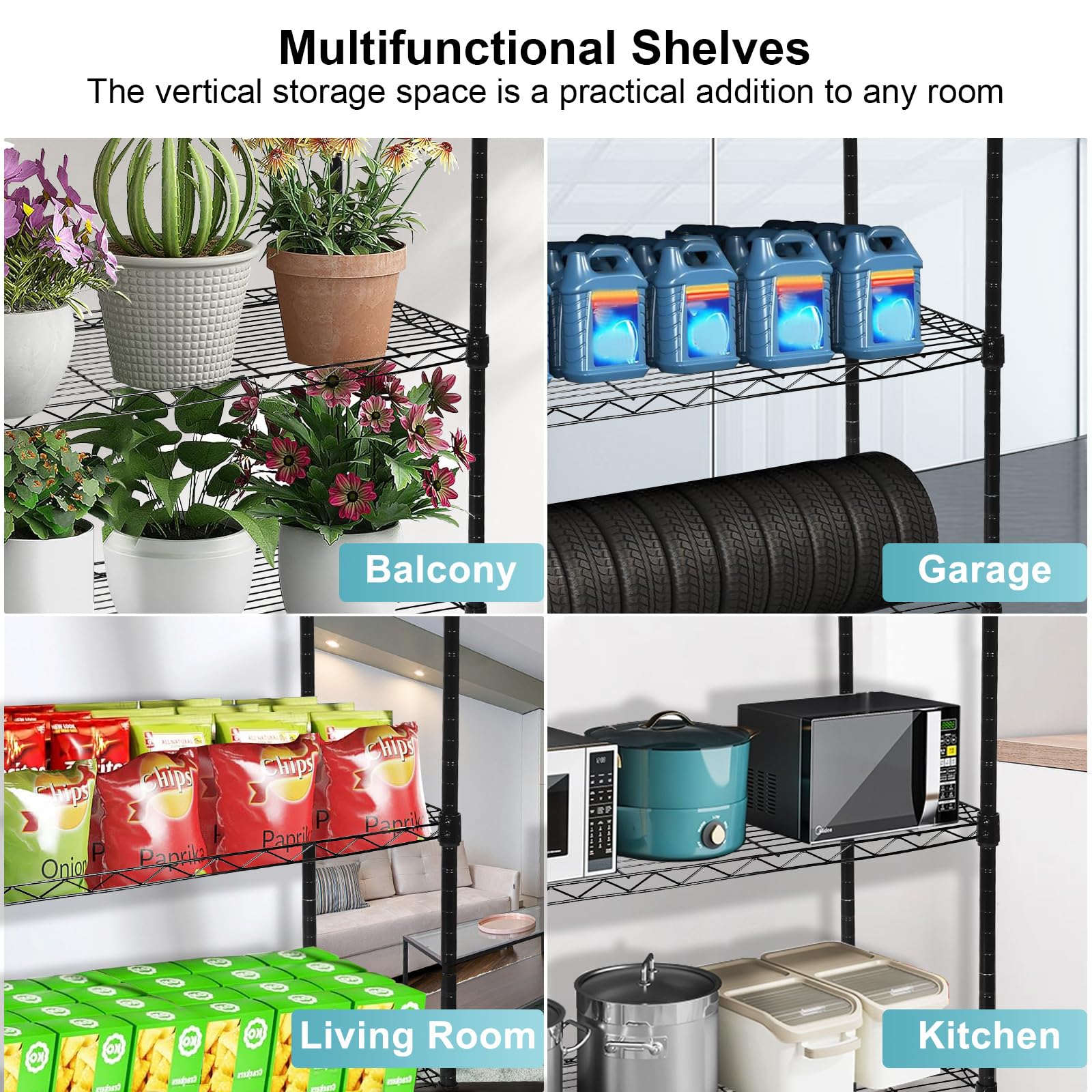 Whitmor unit with adjustable shelves in 1-inch steps