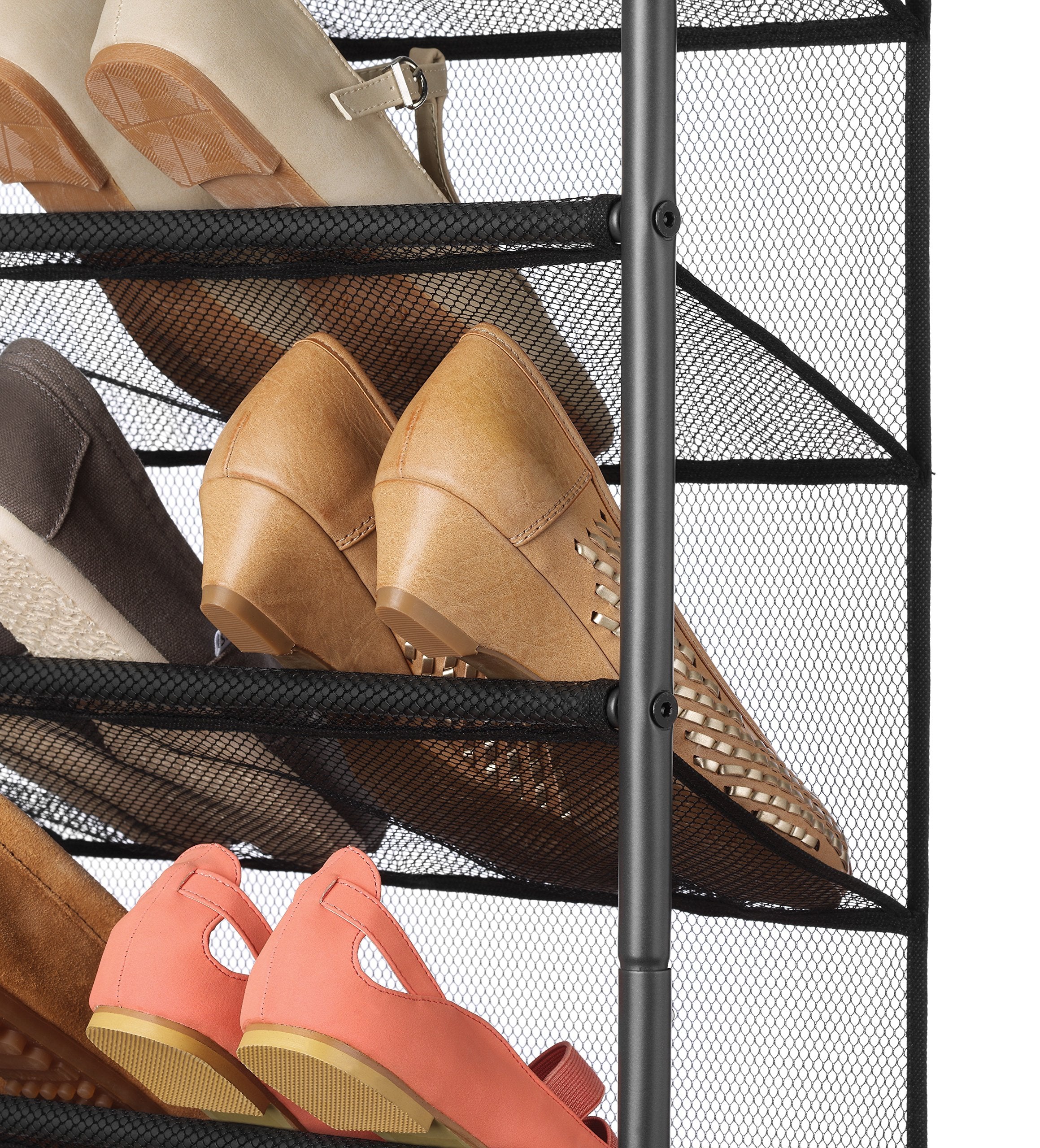 Whitmor adjustable door hooks fit various door sizes.