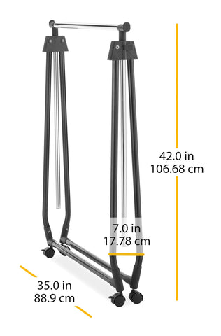 Whitmor adjustable-height garment rack for flexible hanging options.