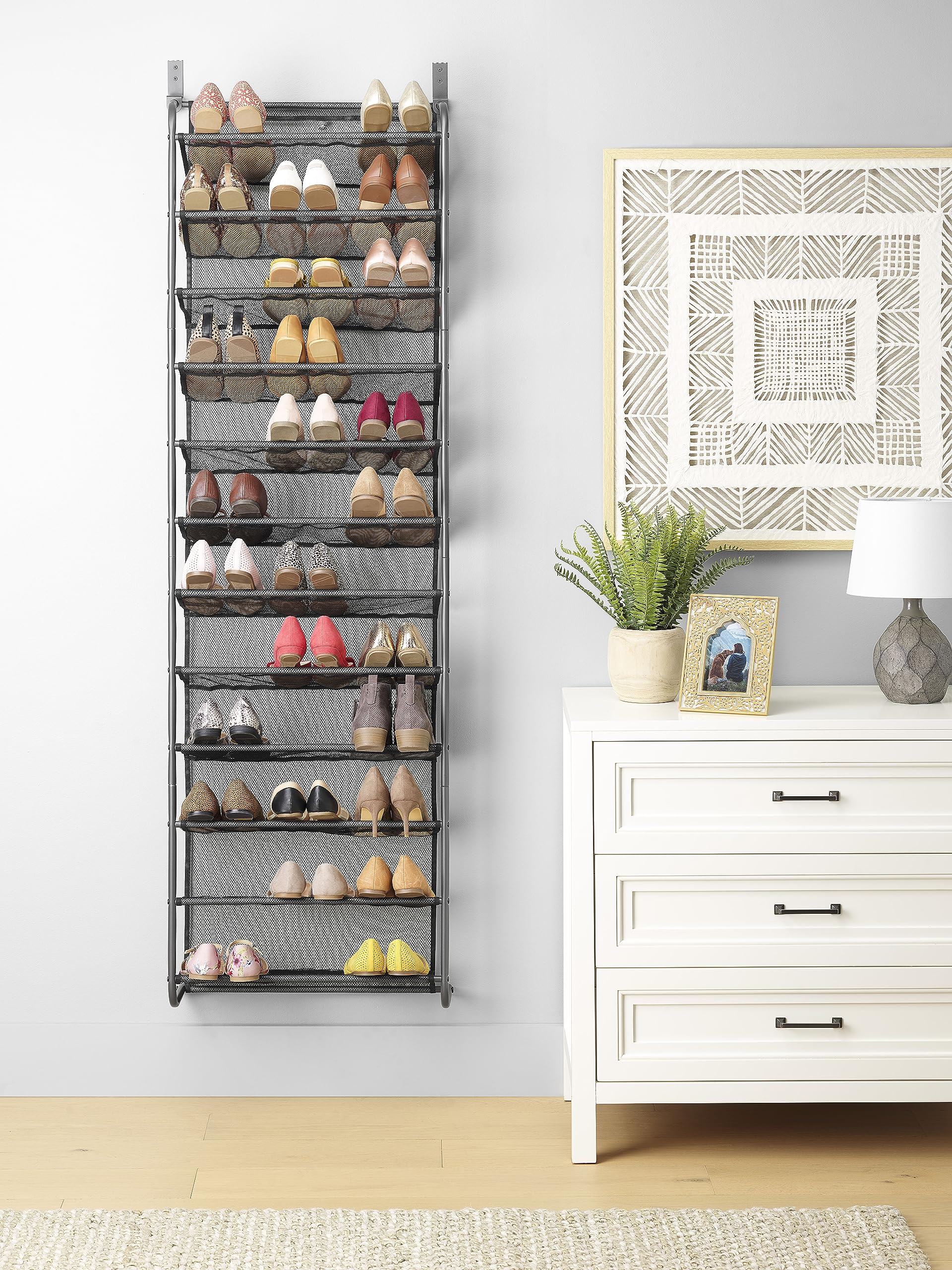 Whitmor assembled dimensions suit tight closets at 69 inches tall.