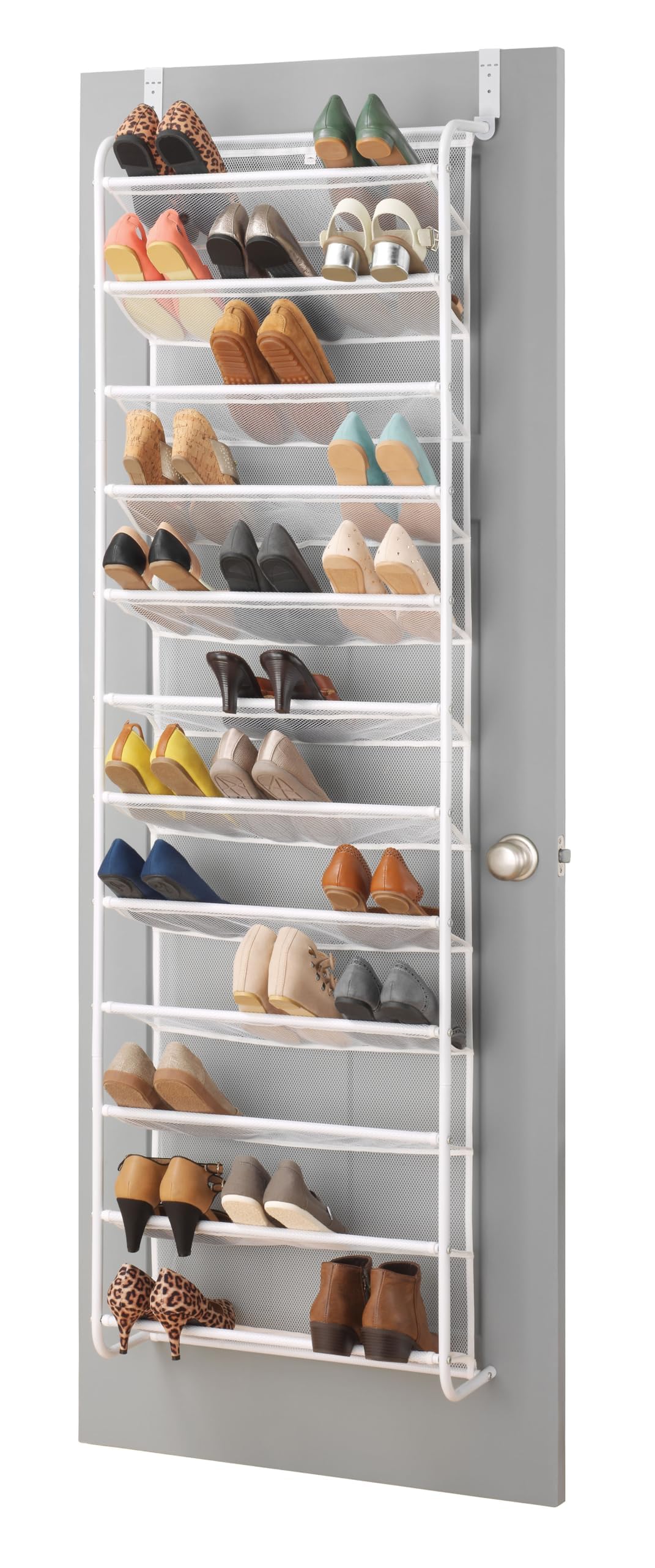 Whitmor breathable mesh panel promotes airflow to keep footwear fresh.