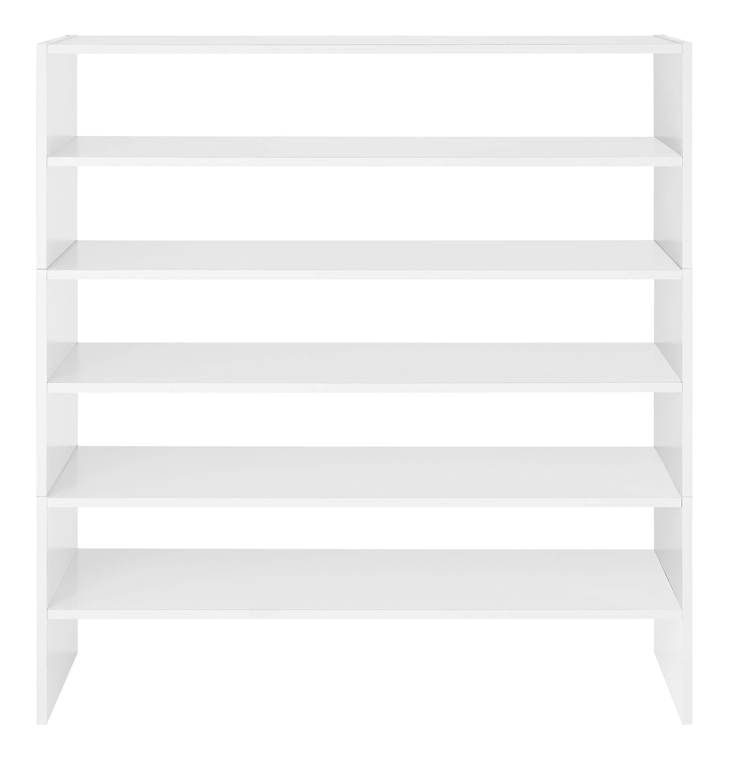 Whitmor white organizer blends with decor while adding durable storage.