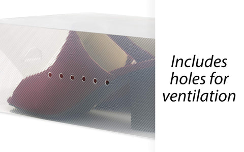 Whitmor Clear Vue easy-clean design, wipe with a damp cloth.