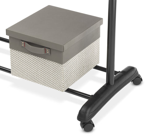 Whitmor freestanding design keeps garments organized and accessible anywhere.