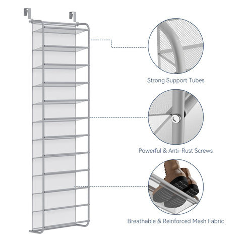Whitmor door-hanging storage organizer ready for quick, tool-free assembly