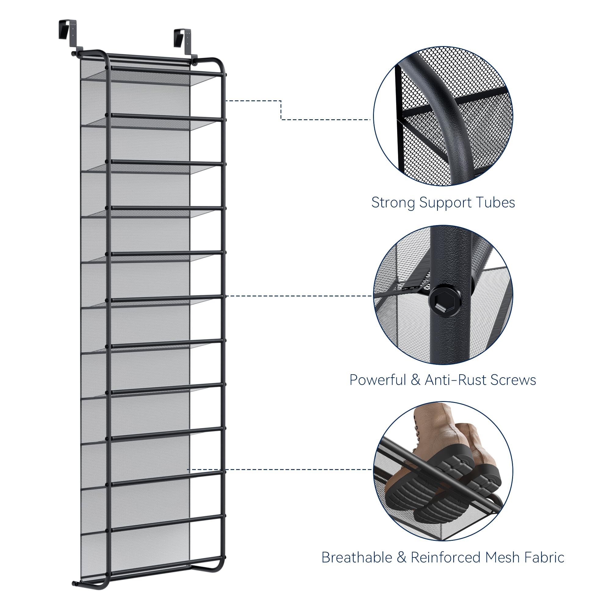 Whitmor door-mount or wall-mount option for versatile installation