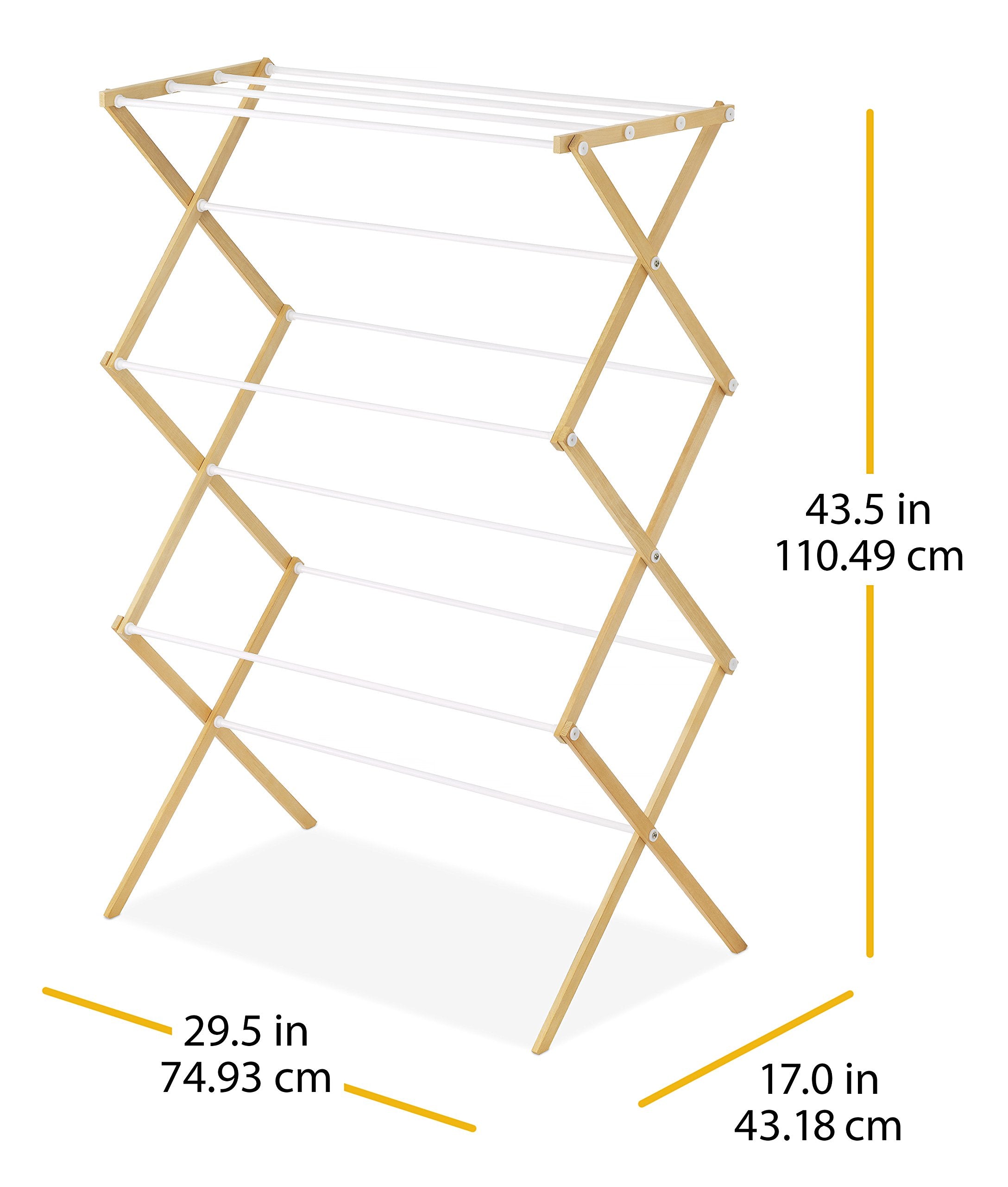 Whitmor drying rack offering up to 25 feet of drying space