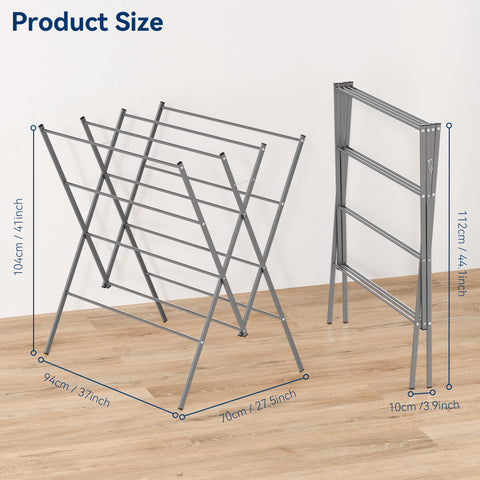 Whitmor heavy-duty steel drying rack provides sturdy support up to 50 lbs.