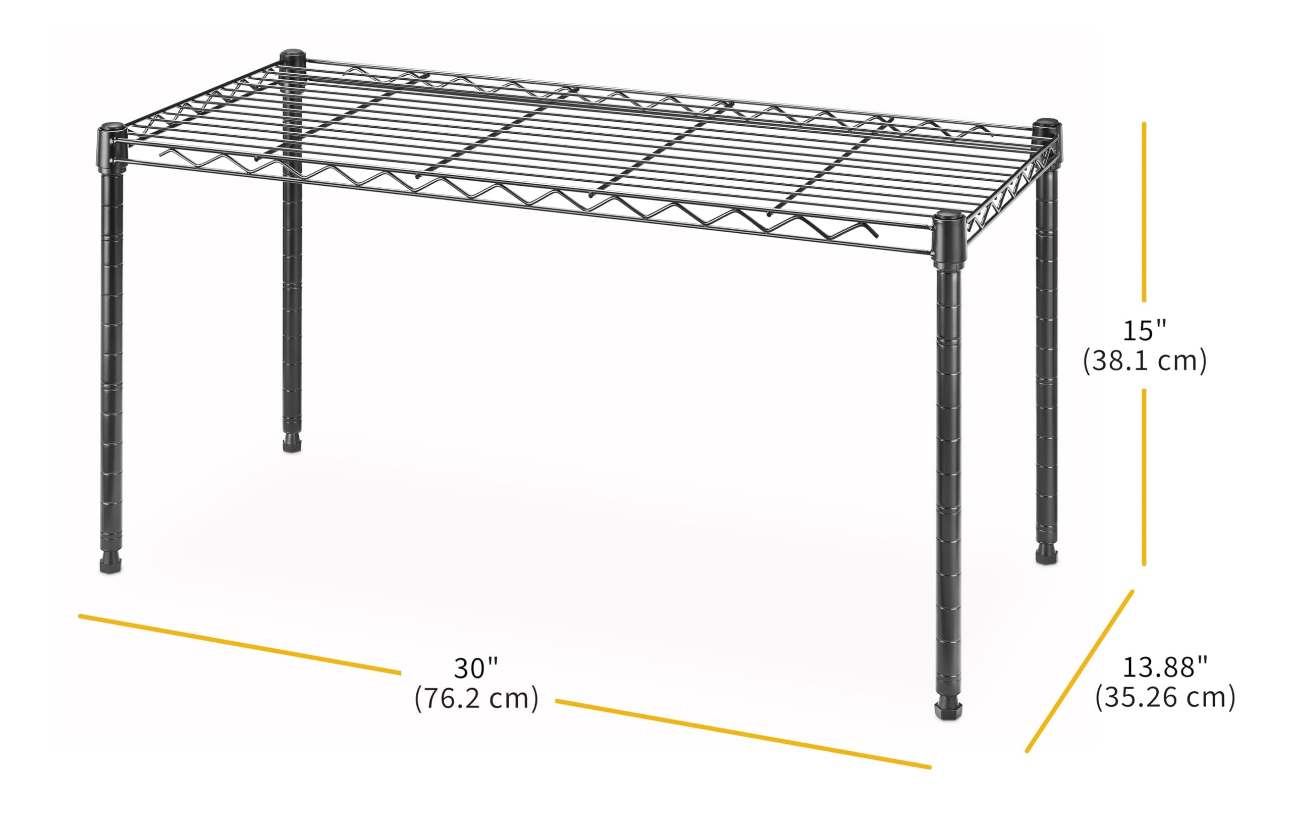 Whitmor shelf shows strong load capacity in a practical setup.