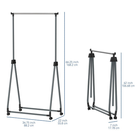 Whitmor heavy-duty clothes rack with sturdy construction.