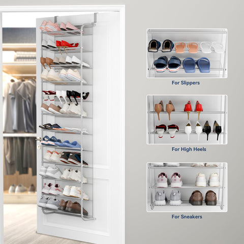Whitmor multi-purpose door rack helps declutter entryways and closets