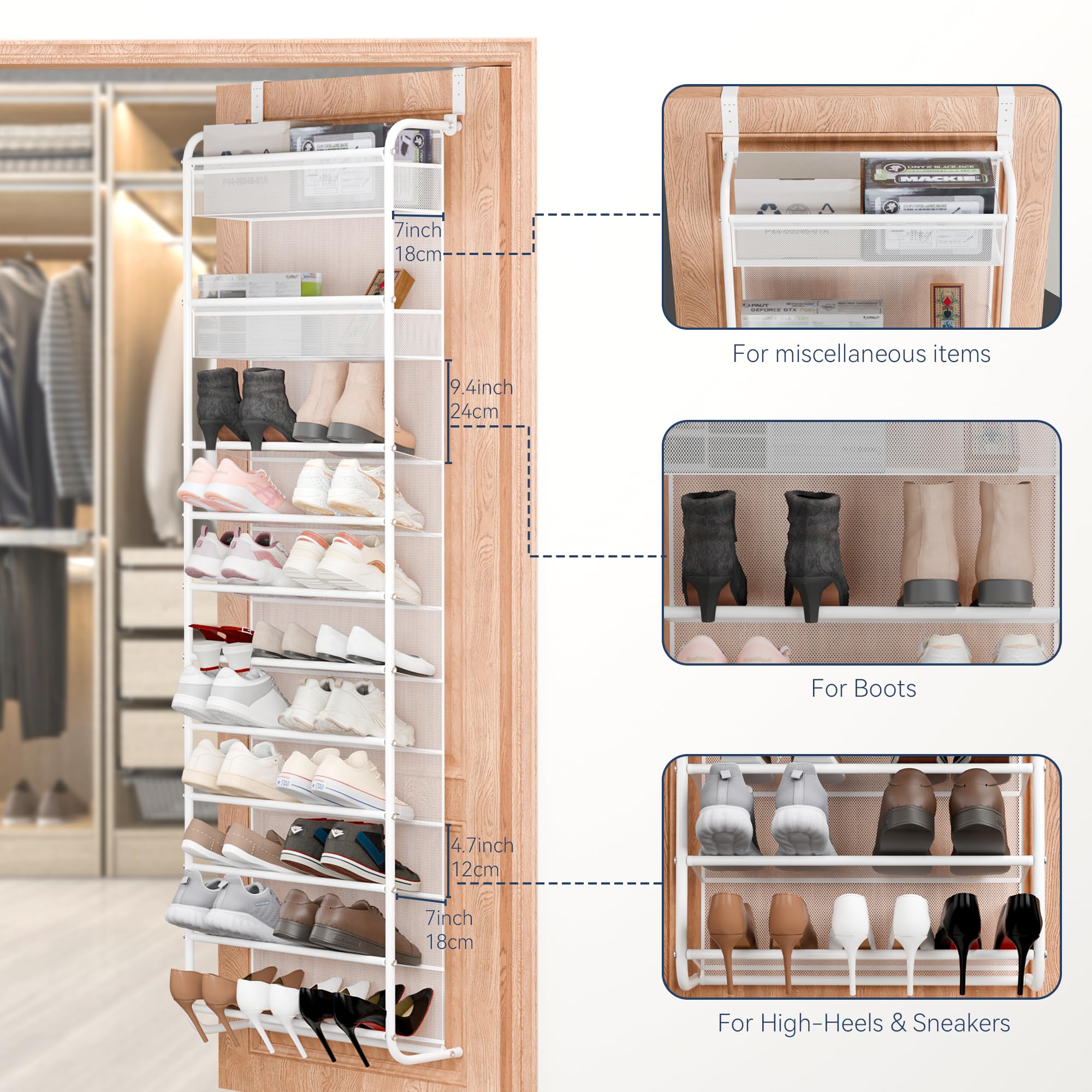 Whitmor multi-purpose storage for hats, scarves, and toiletries