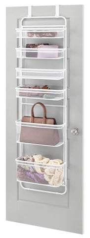 Whitmor organizer shows durable metal frame for long lasting bathroom use.