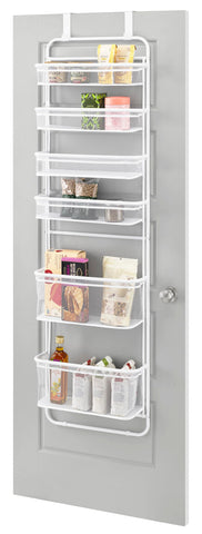 Whitmor organizer features a mesh back protecting doors while items stay visible.