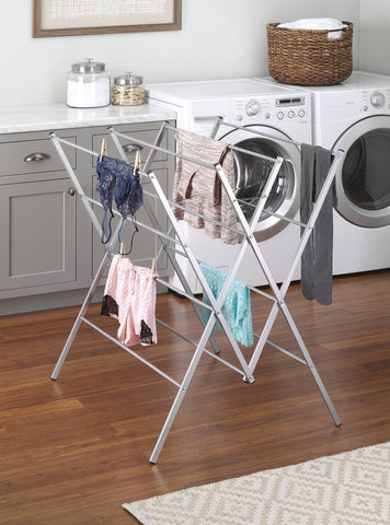 Whitmor oversized drying rack folded accordion for compact storage