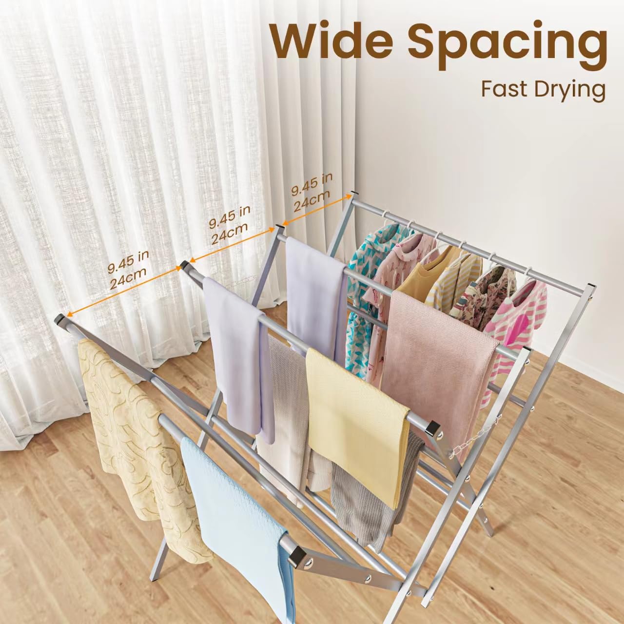 Whitmor oversized drying rack used indoors or outdoors
