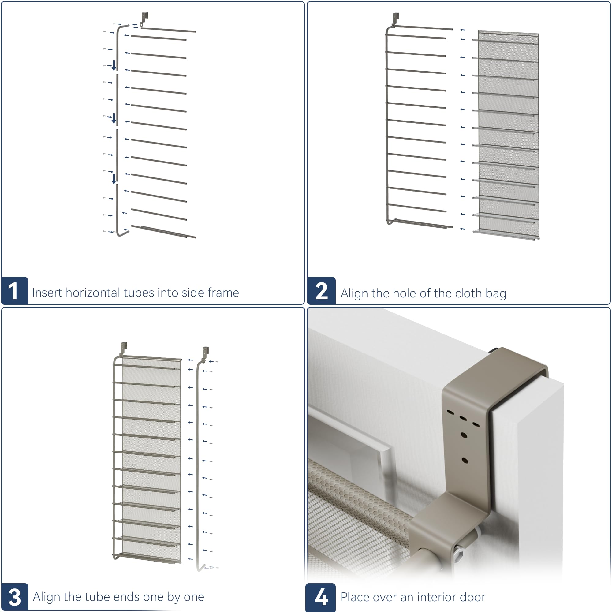 Whitmor space-saving closet solution keeps floors clear and items accessible.