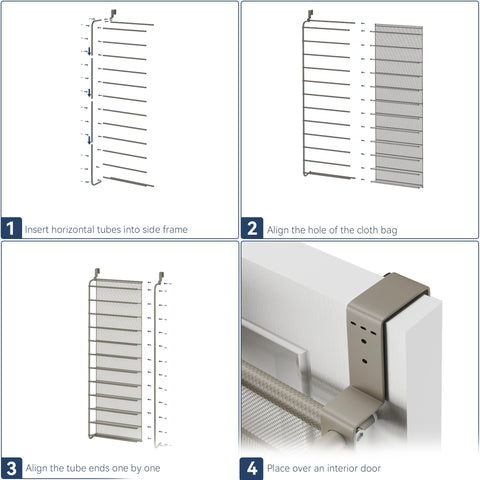 Whitmor space-saving closet solution keeps floors clear and items accessible.
