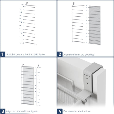 Whitmor space-saving grey shoe rack blends with decor while freeing floors