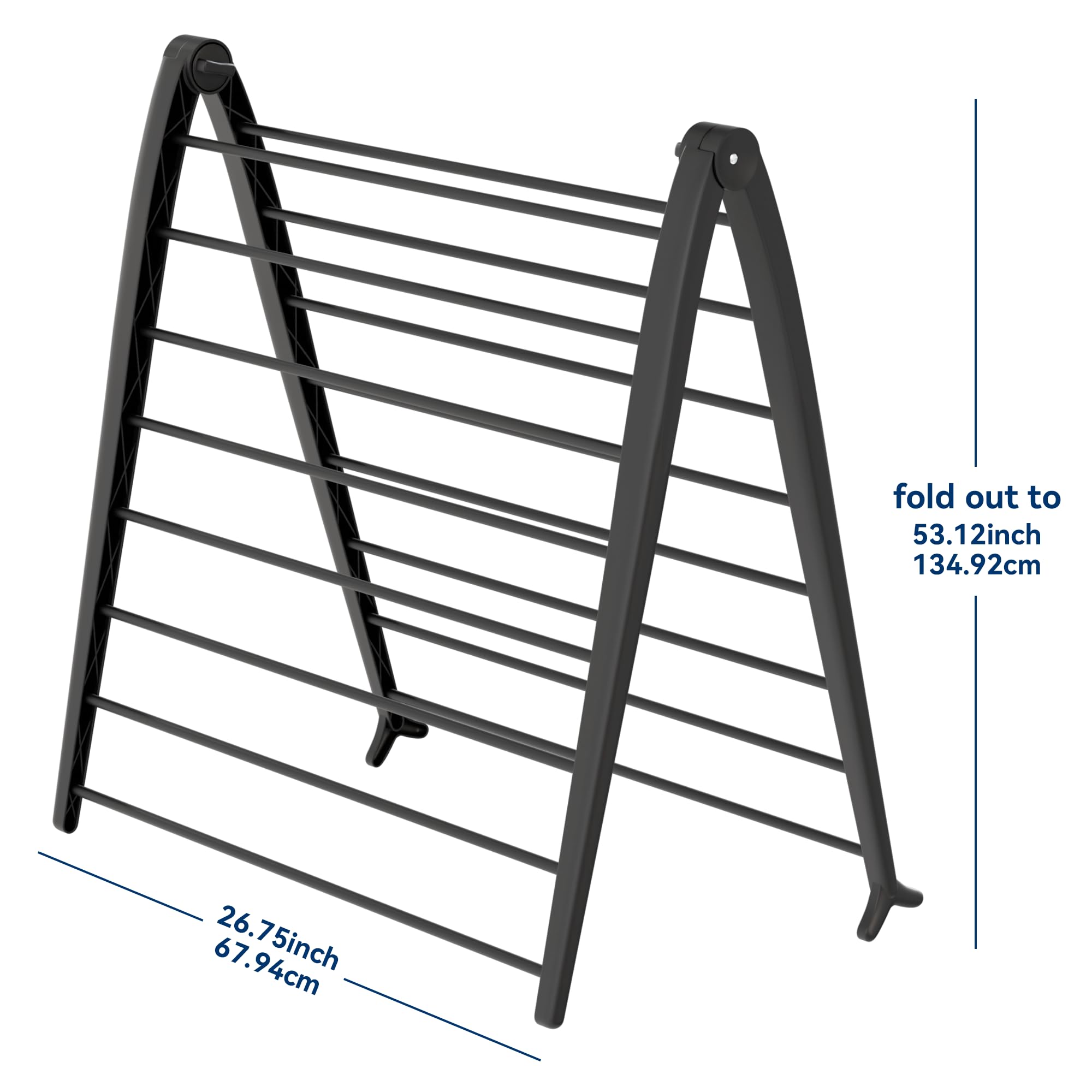 Whitmor Spacemaker folding rack folded for slim storage behind a door