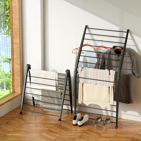 Whitmor Spacemaker drying rack front view demonstrates compact space-saving design