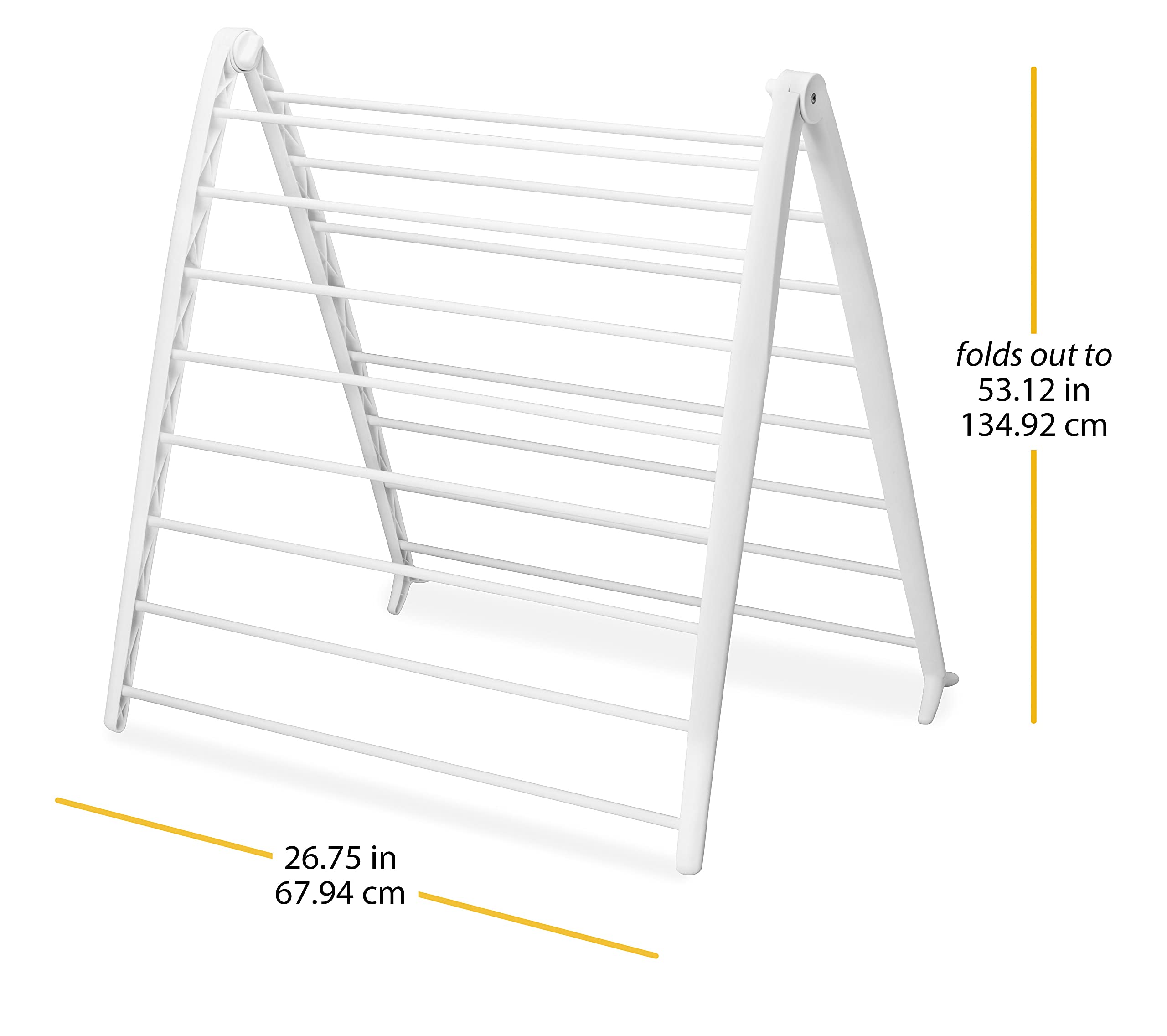 Whitmor Spacemaker rack placed over a tub for efficient air-drying.