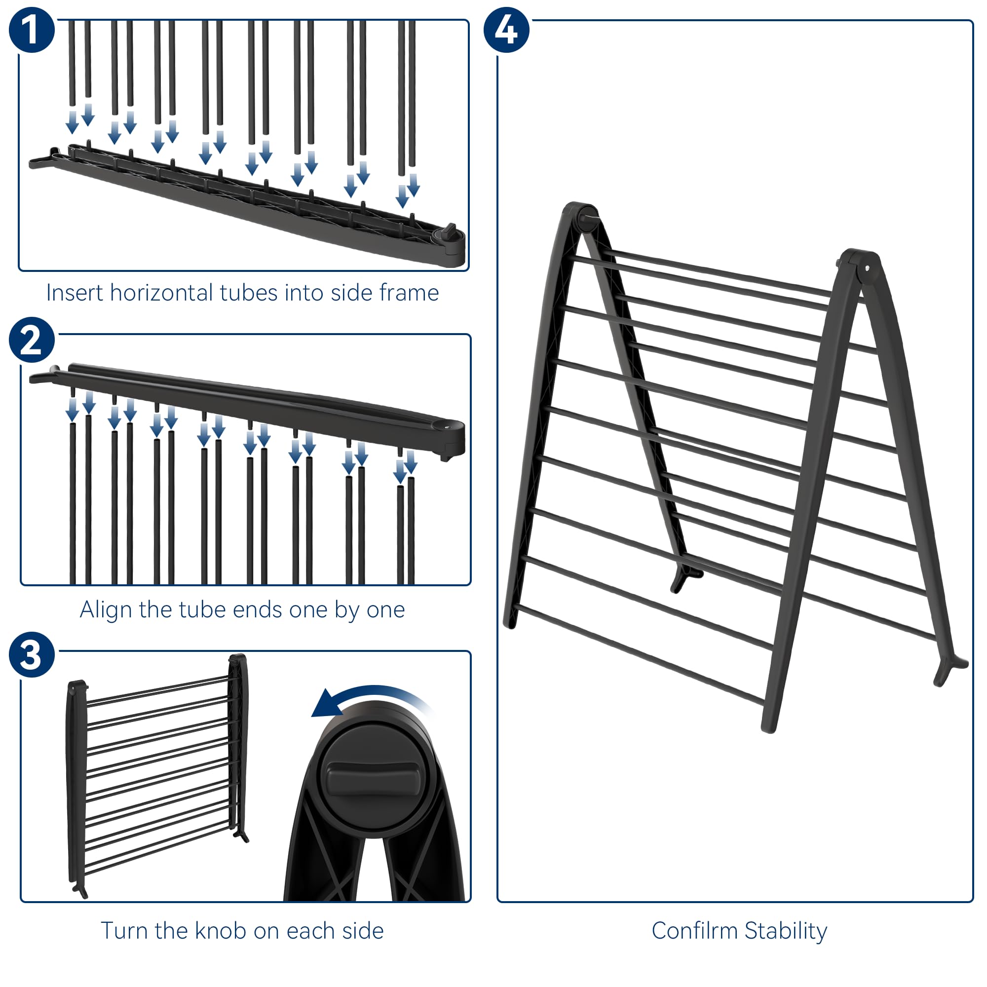 Whitmor Spacemaker drying rack close-up resin frame highlights durability