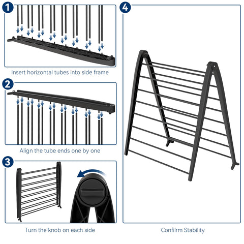 Whitmor Spacemaker drying rack close-up resin frame highlights durability
