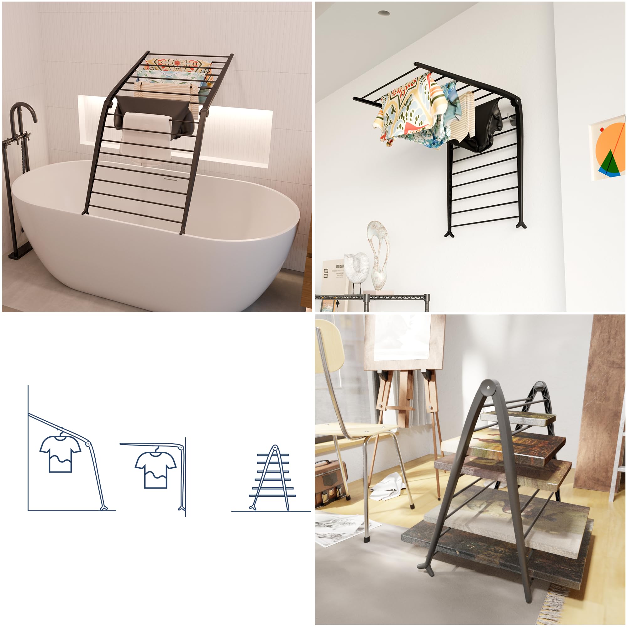 Whitmor Spacemaker rack showing rust-resistant coated tubes in clean finish