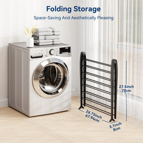 Whitmor Spacemaker rack teepeeing over sink for quick air-drying near plumbing