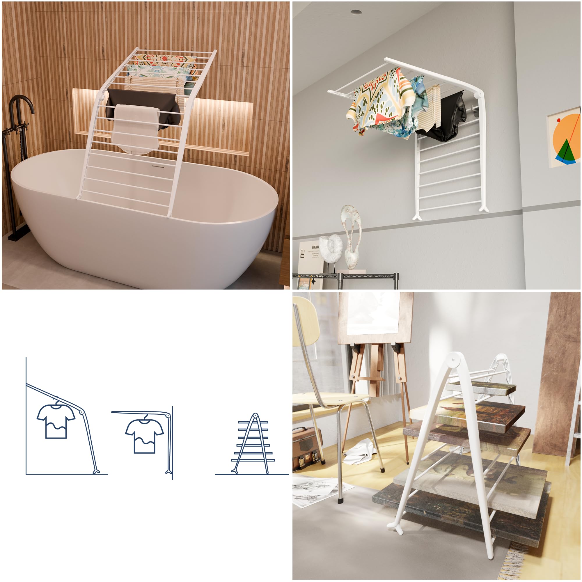 Whitmor Spacemaker rust-resistant tubes resist moisture for indoor use.