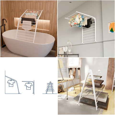 Whitmor Spacemaker rust-resistant tubes resist moisture for indoor use.