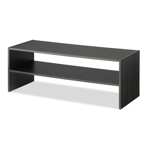 Whitmor Stackable Shoe Shelf veneer close-up highlighting durable finish.