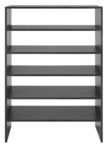 Whitmor wood stackable 2-shelf shoe rack easy cleaning with damp cloth.