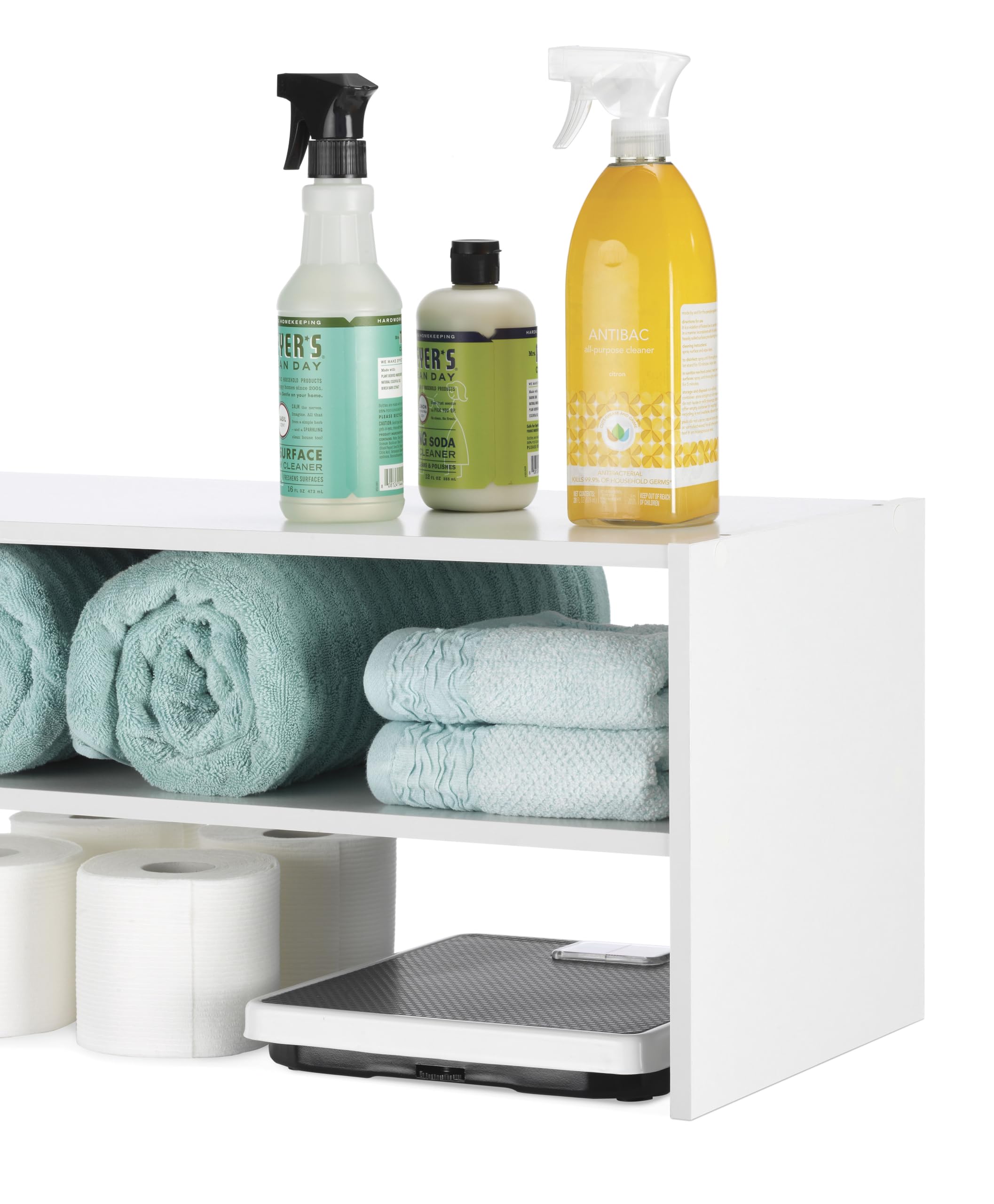 Whitmor Shoe Rack with shoes demonstrates organized entryway and easy access.