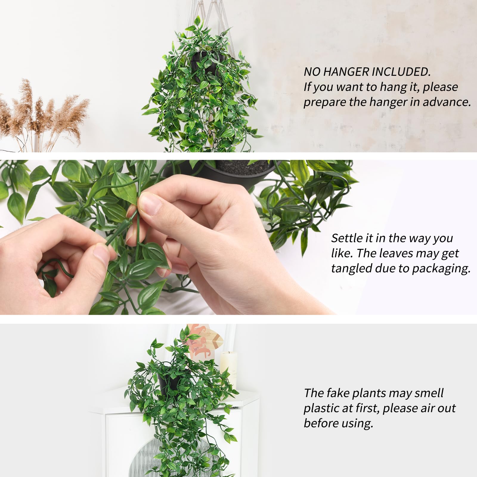 Whonline waterproof artificial leaves provide durable greenery for any room.