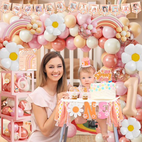 WHYMEO Groovy One crown provides a cute celebrant accessory