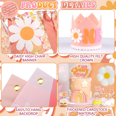 WHYMEO Groovy One hippie boho garland adds whimsical charm