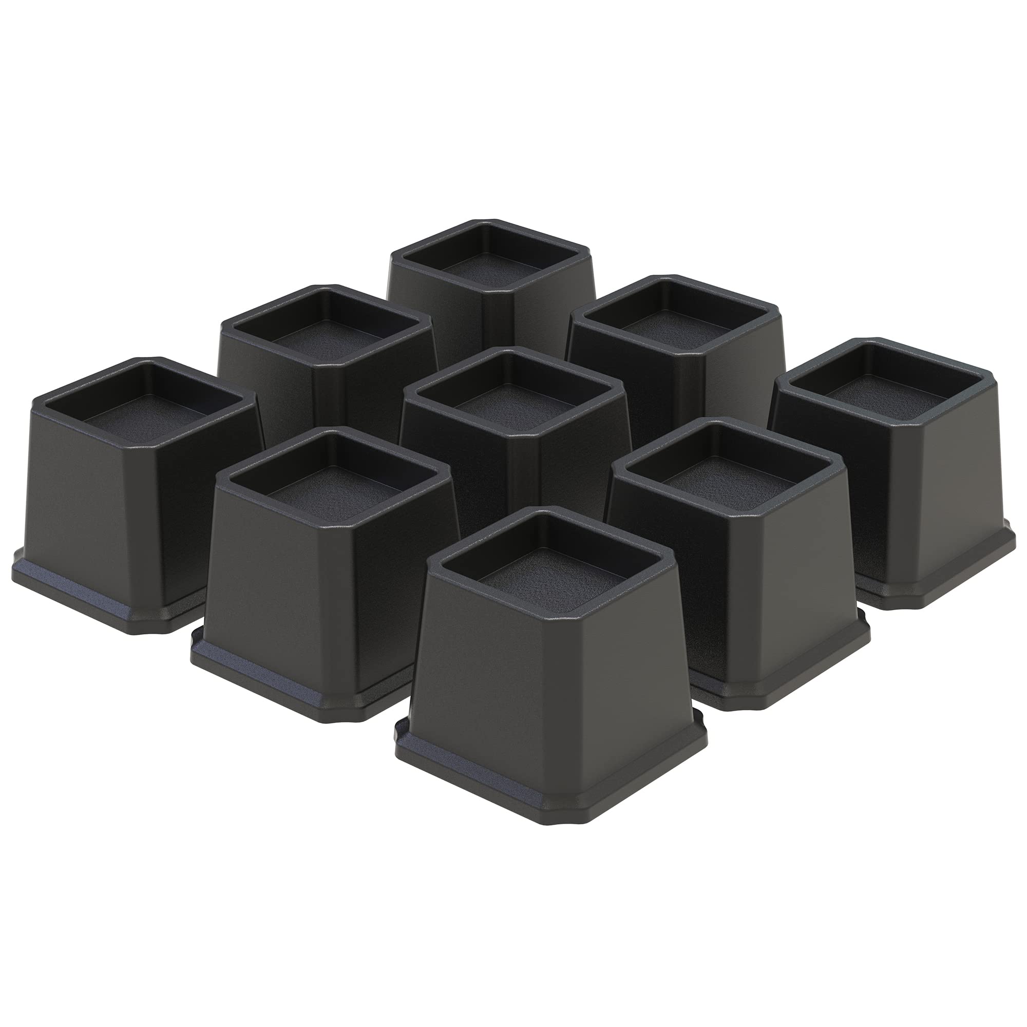 Whynonap bed risers black finish complements modern bedroom furniture