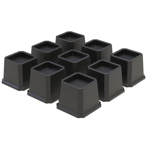 Whynonap bed risers black finish complements modern bedroom furniture