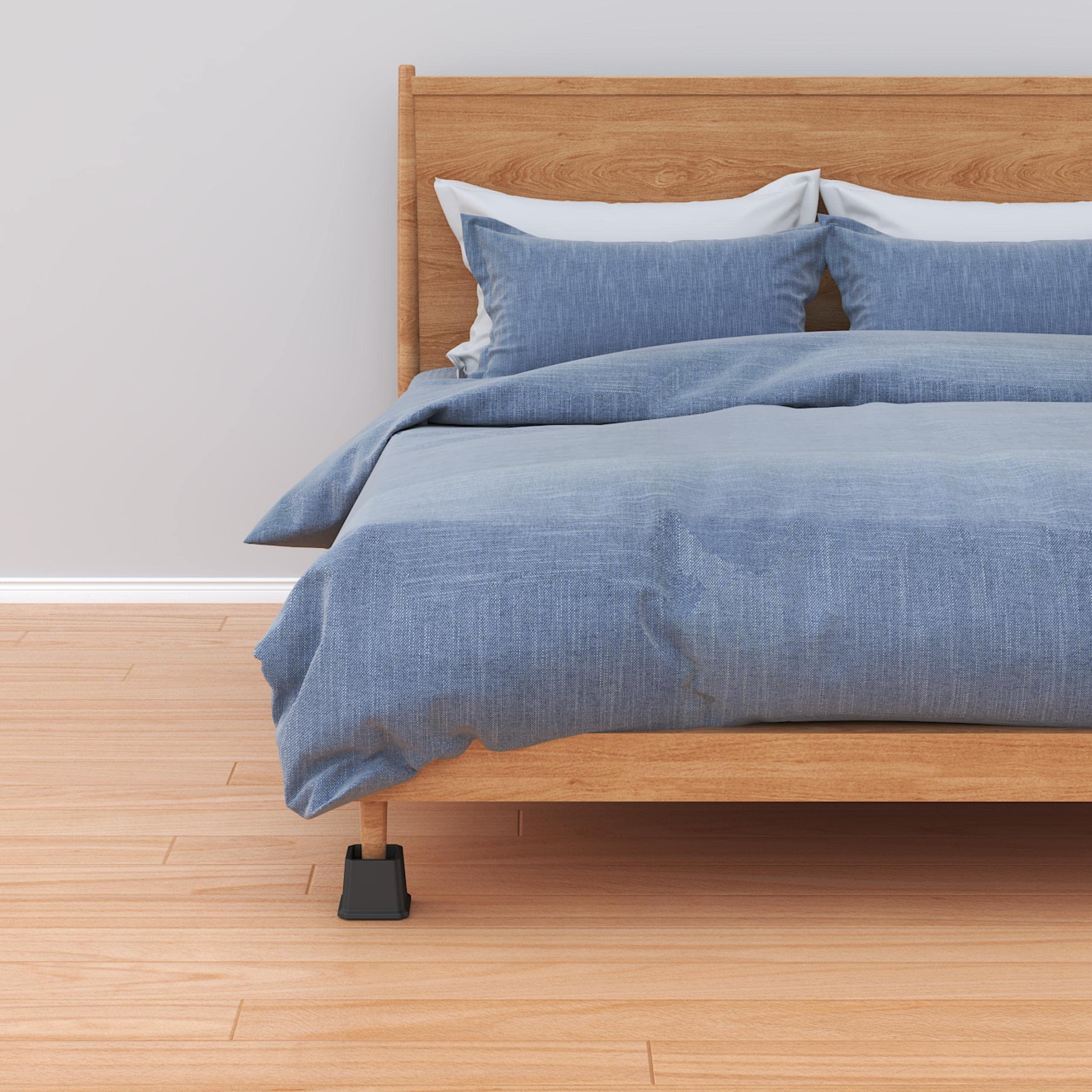 Whynonap heavy-duty bed risers side view shows sturdy three-dimensional design