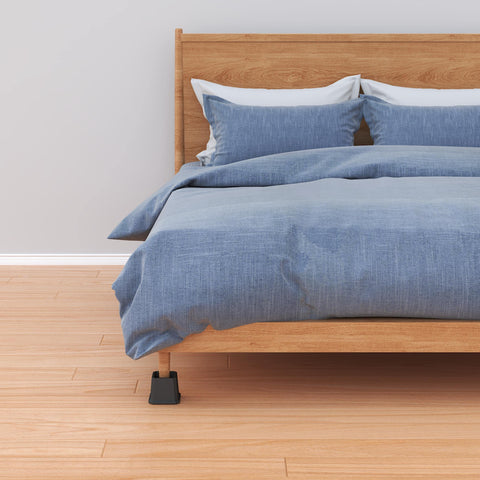 Whynonap heavy-duty bed risers side view shows sturdy three-dimensional design