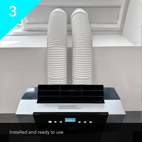 Whynter filter being washed for reuse, extending portable AC life.