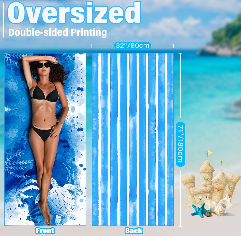 Widdonen extra-large soft microfiber towels offering generous coverage at the pool