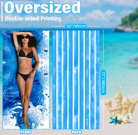 Widdonen extra-large soft microfiber towels offering generous coverage at the pool