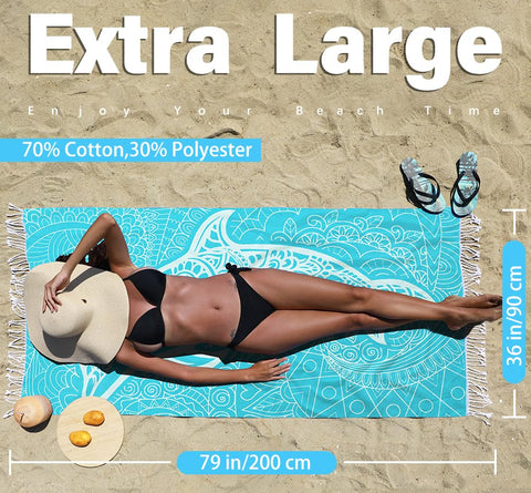 Widdonen fringed-edge Turkish towel adds style to beach days